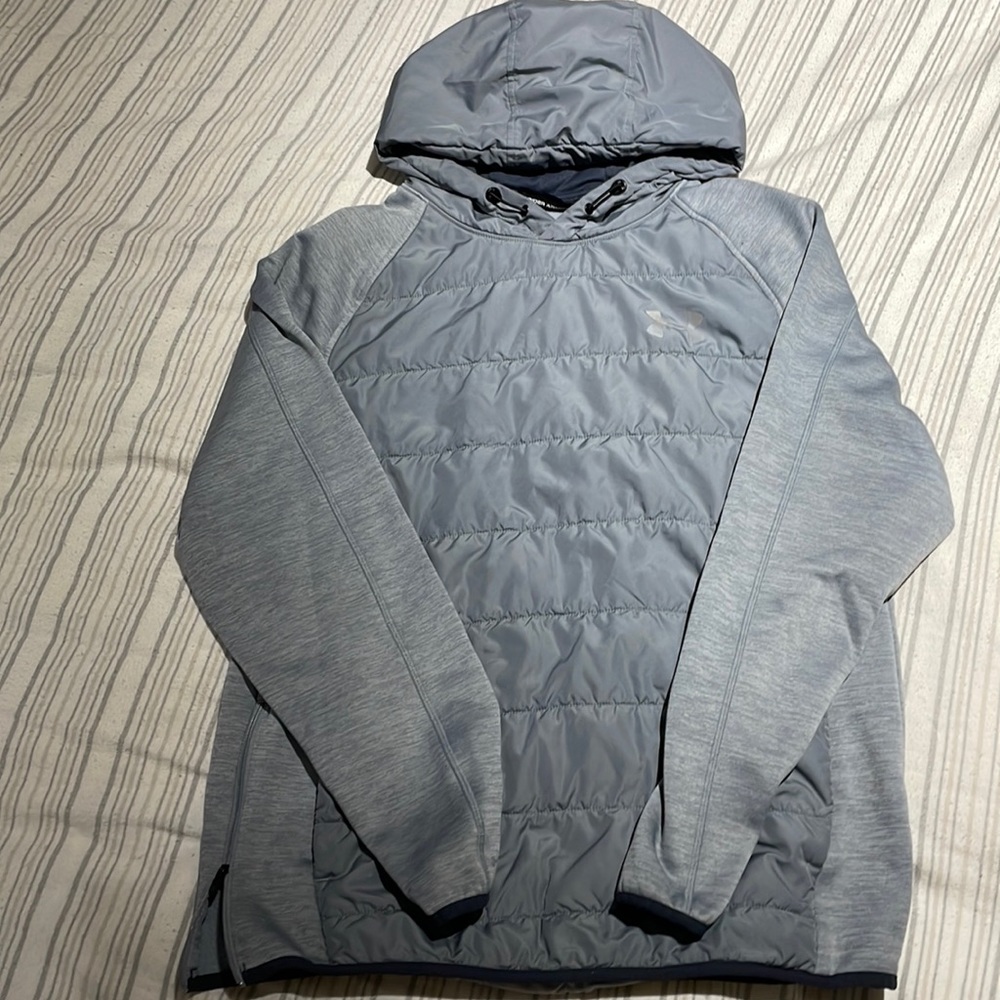 Grey under armor hoodie. Size Small